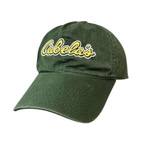 Cabela's Hat Cap Strap Back Green Embroidered Outdoor Fishing Hunting Mens